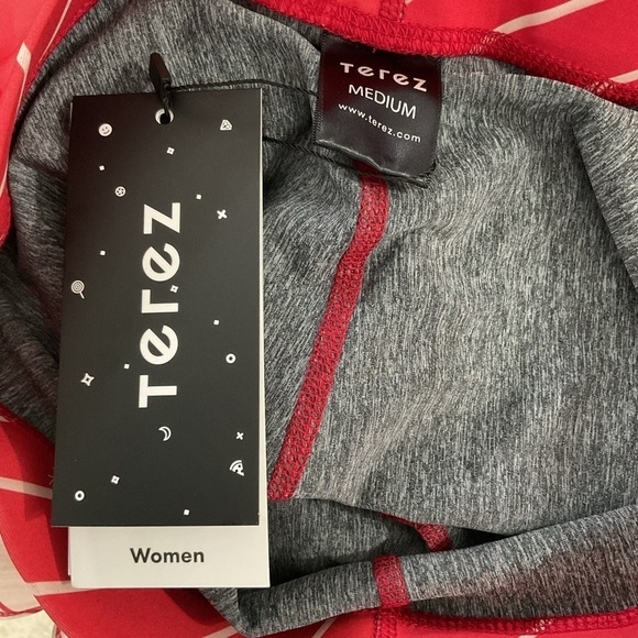 Peloton Terez Red/Orange Stripe Leggings Womens Size Medium new with tags - Picture 7 of 8